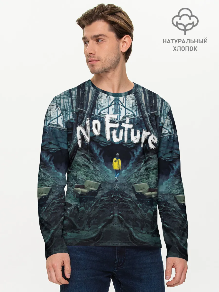 Мужской лонгслив базовый / ТЬМА - No Future