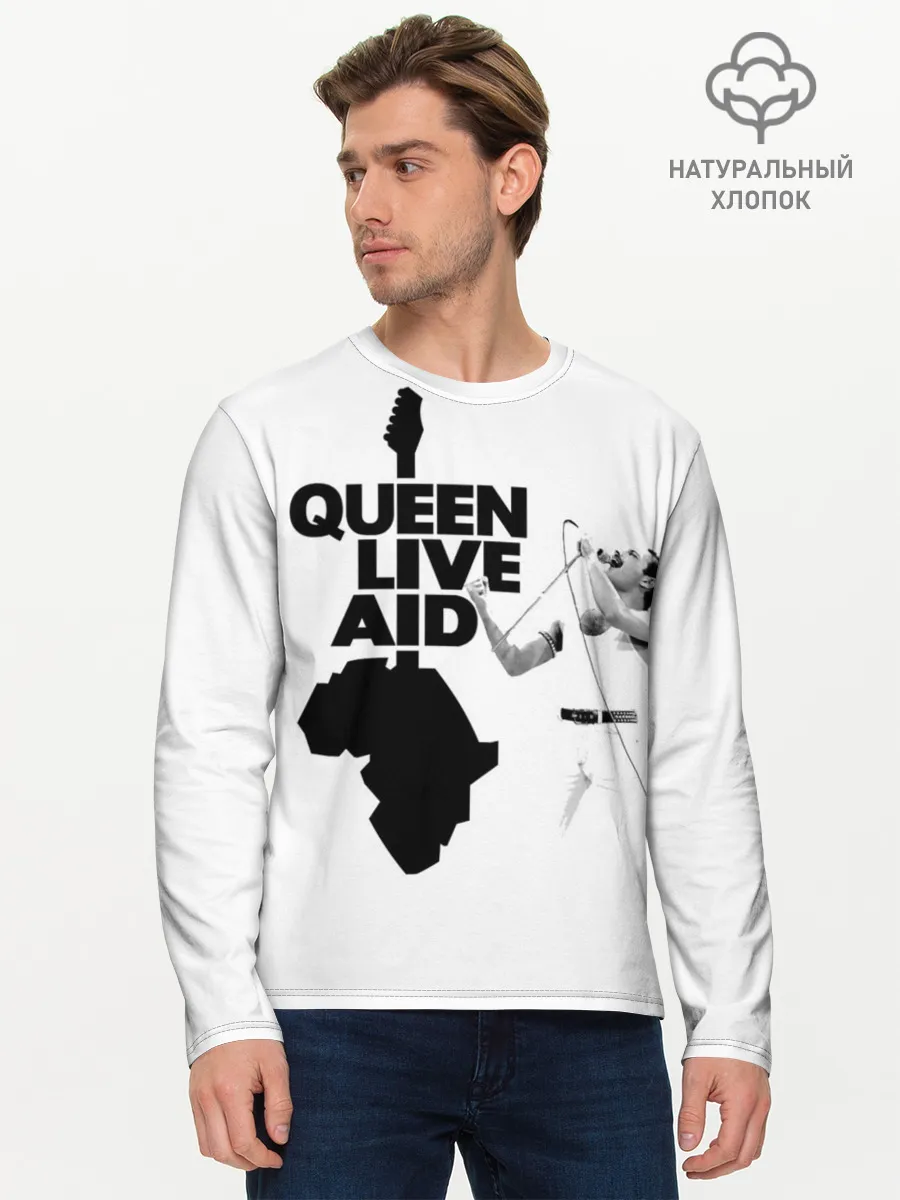 Мужской лонгслив базовый / Queen LIVE AID