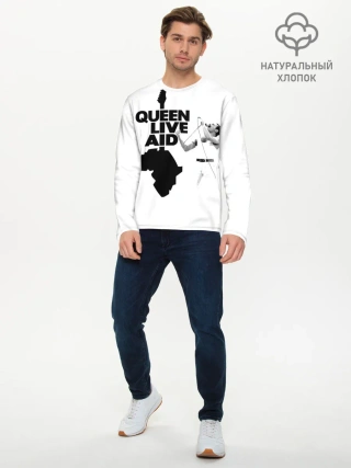 Мужской лонгслив базовый / Queen LIVE AID