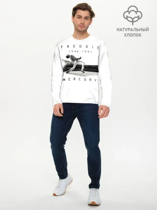 Мужской лонгслив базовый / Фредди Меркьюри