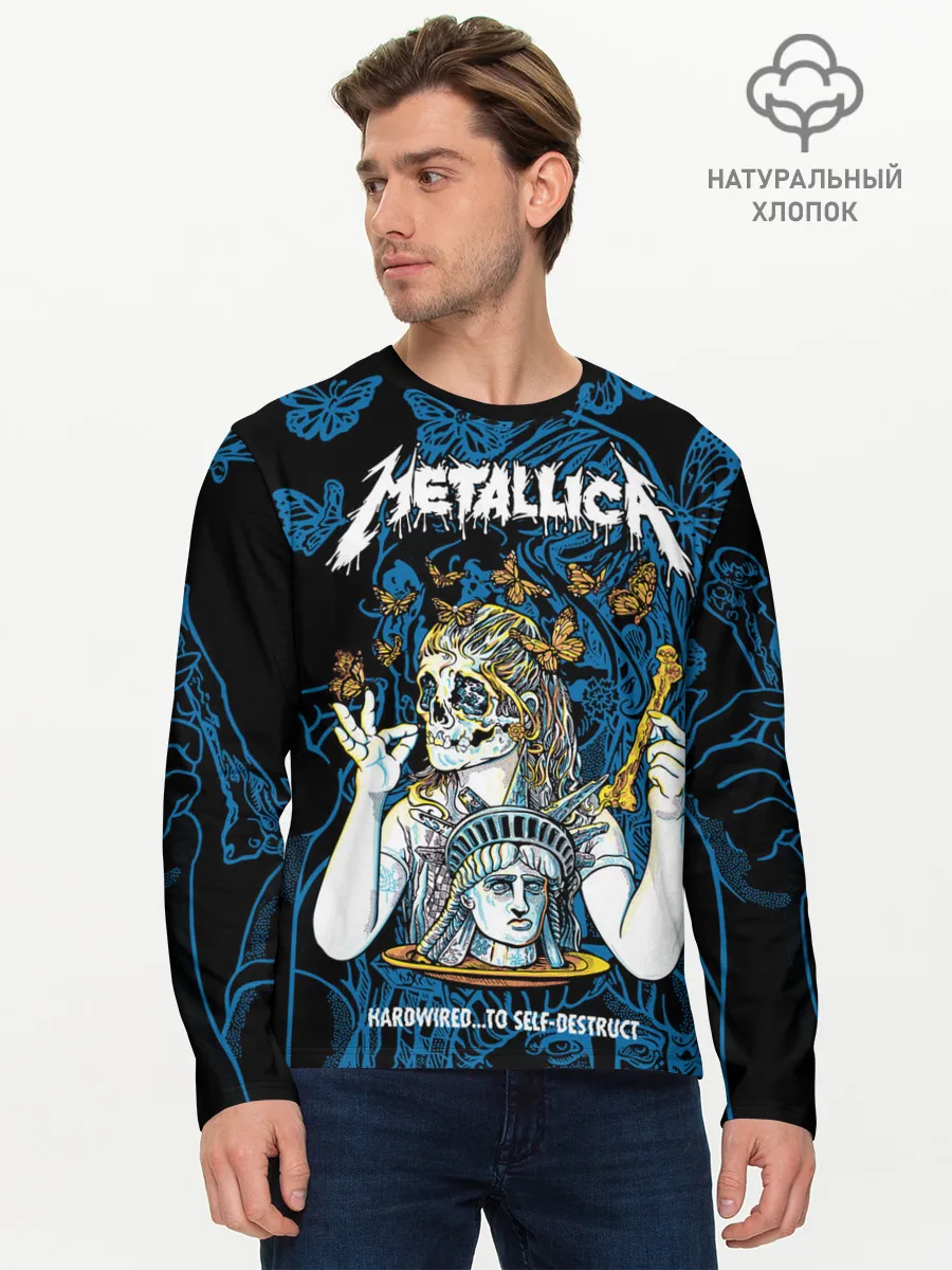 Мужской лонгслив базовый / Metallica