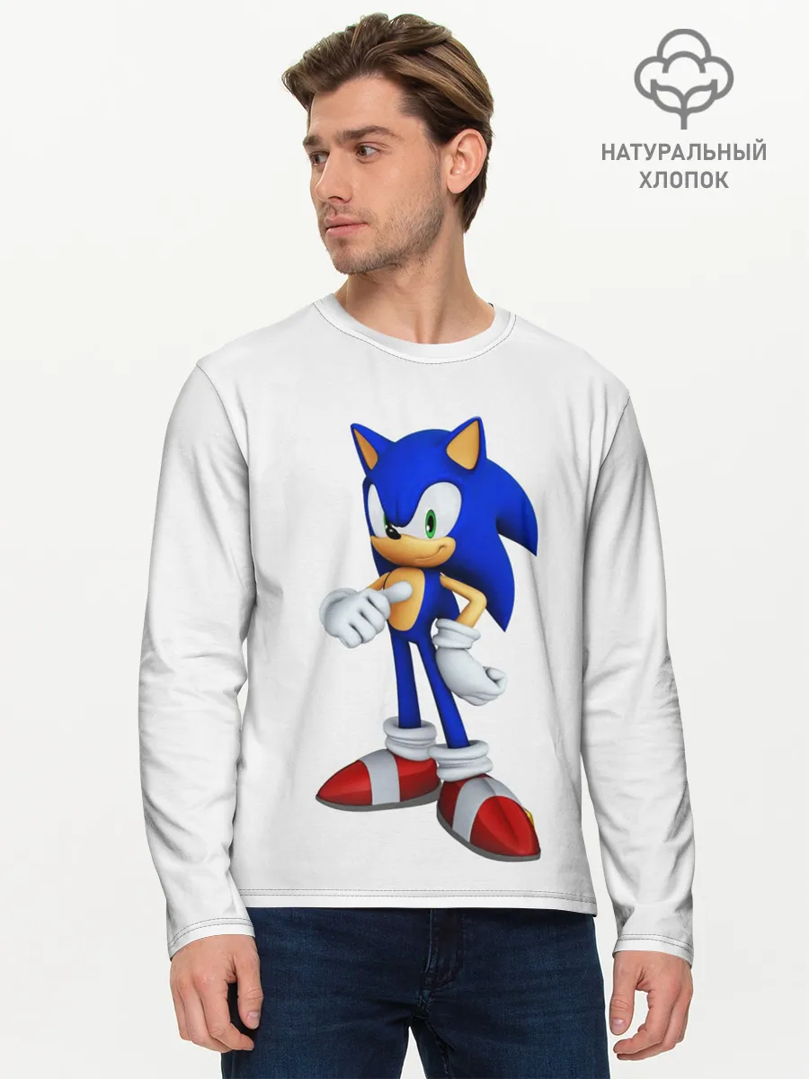 Мужской лонгслив базовый / Sonic