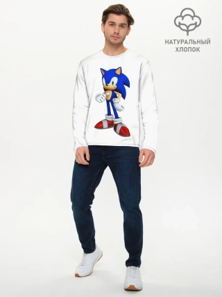 Мужской лонгслив базовый / Sonic