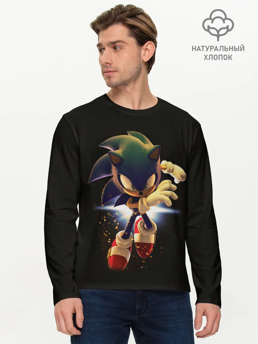 Мужской лонгслив базовый / Sonic