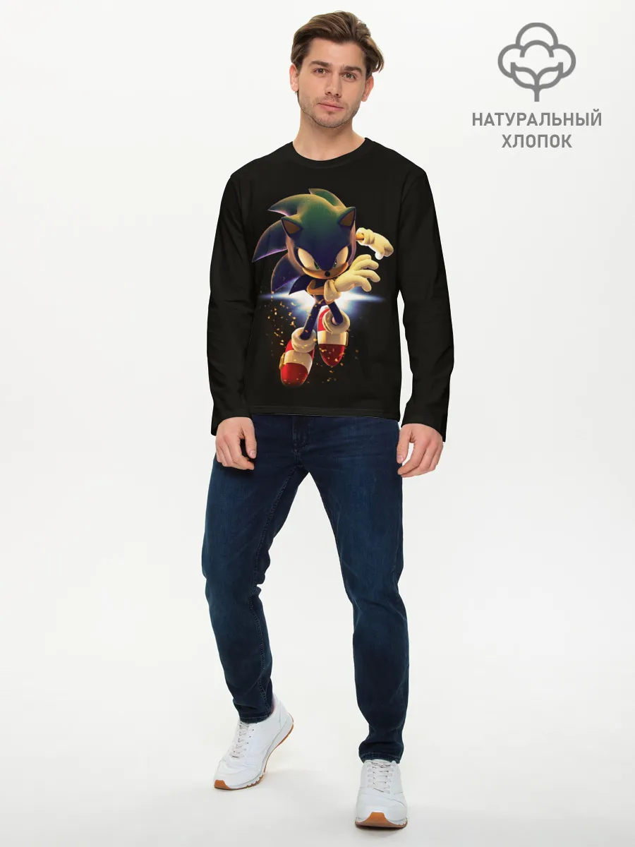 Мужской лонгслив базовый / Sonic