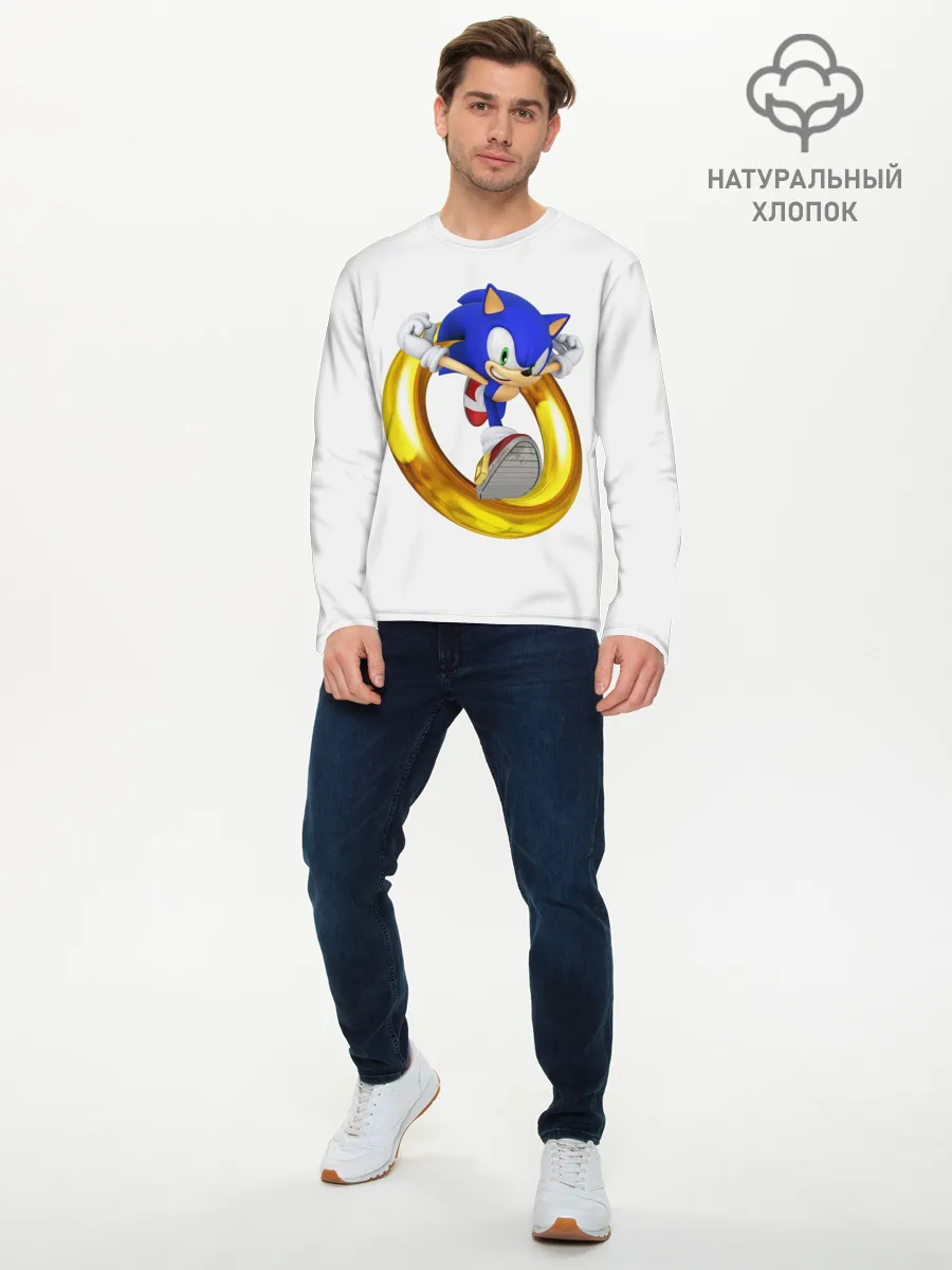 Мужской лонгслив базовый / Sonic