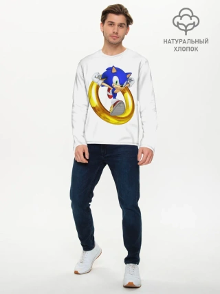 Мужской лонгслив базовый / Sonic