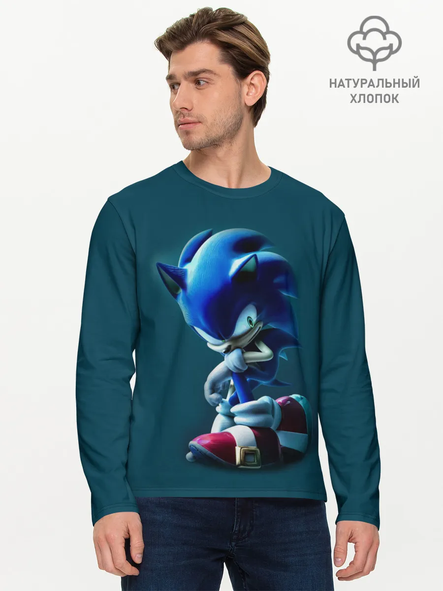 Мужской лонгслив базовый / Sonic