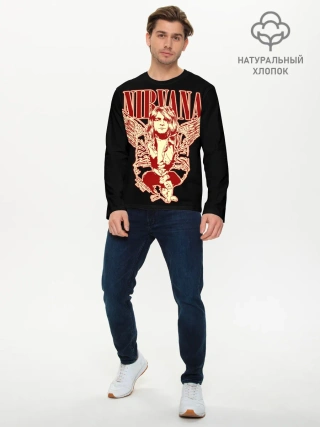 Мужской лонгслив базовый / Nirvana
