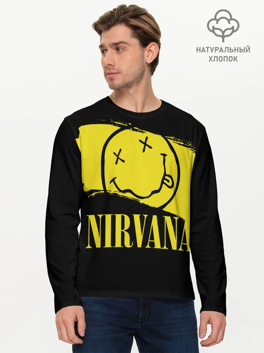 Мужской лонгслив базовый / Nirvana