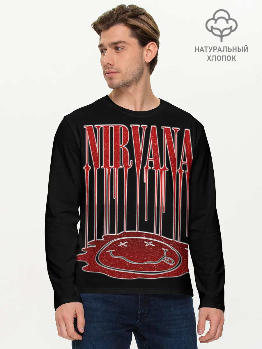 Мужской лонгслив базовый / Nirvana