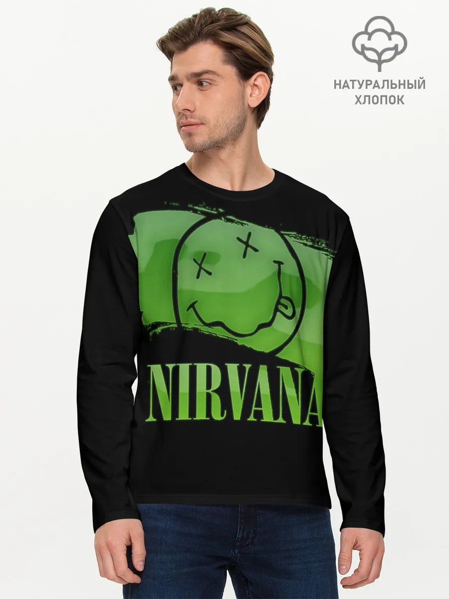 Мужской лонгслив базовый / Nirvana
