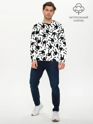 Мужской лонгслив базовый / ЪУЪ СЪУКА ГЛИТЧ
