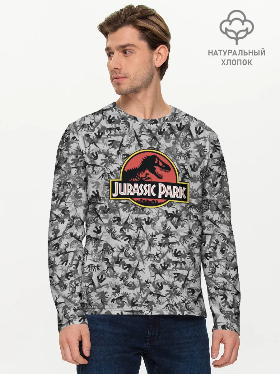 Мужской лонгслив базовый / Jurassic Park