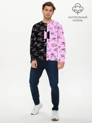 Мужской лонгслив базовый / BTS АВТОГРАФЫ | БТС