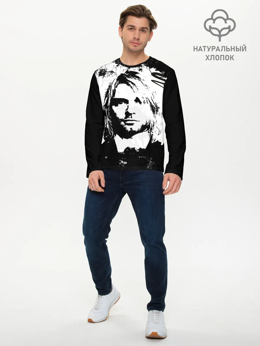 Мужской лонгслив базовый / Kurt Cobain