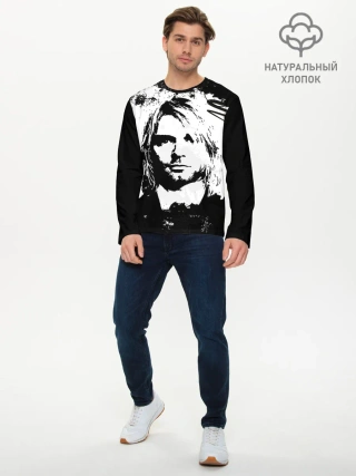 Мужской лонгслив базовый / Kurt Cobain