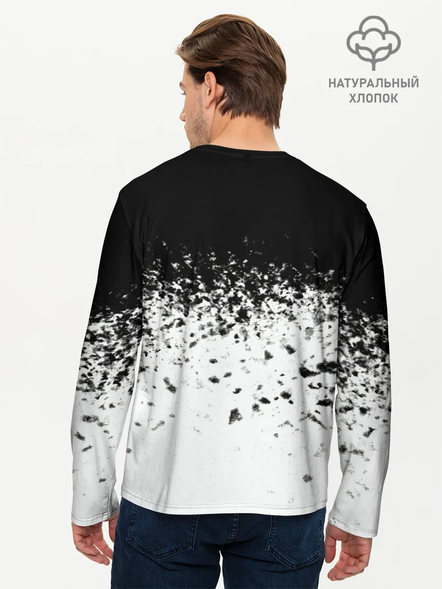 Мужской лонгслив базовый / чб спрей оверлорд
