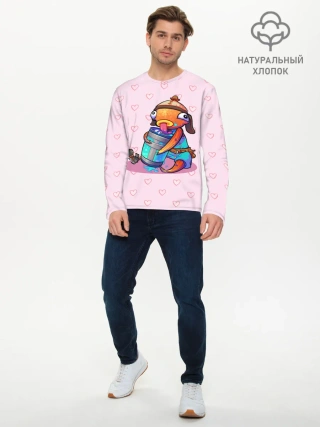 Мужской лонгслив базовый / Рыба Фортнайт