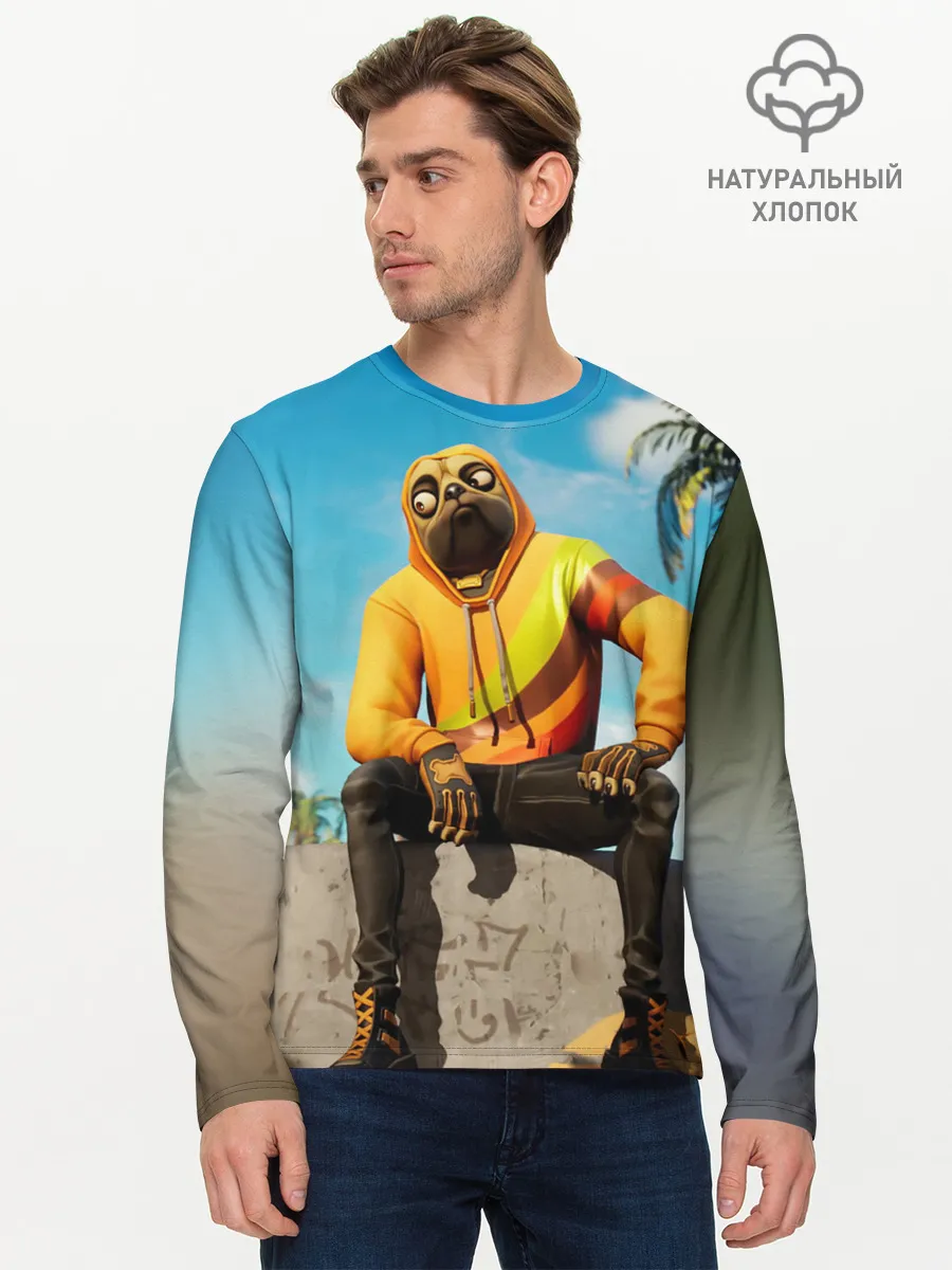 Мужской лонгслив базовый / Fortnite Doggy