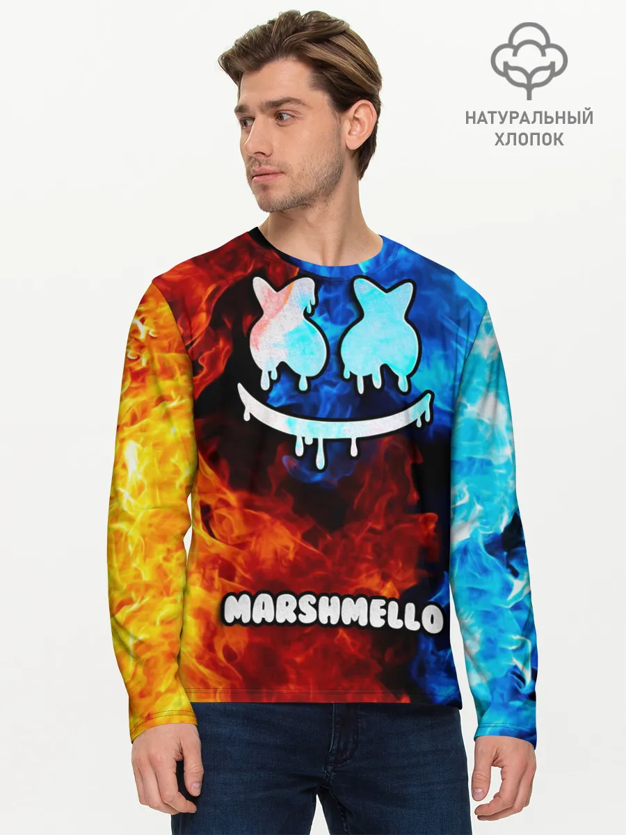 Мужской лонгслив базовый / РЮКЗАК MARSHMELLO