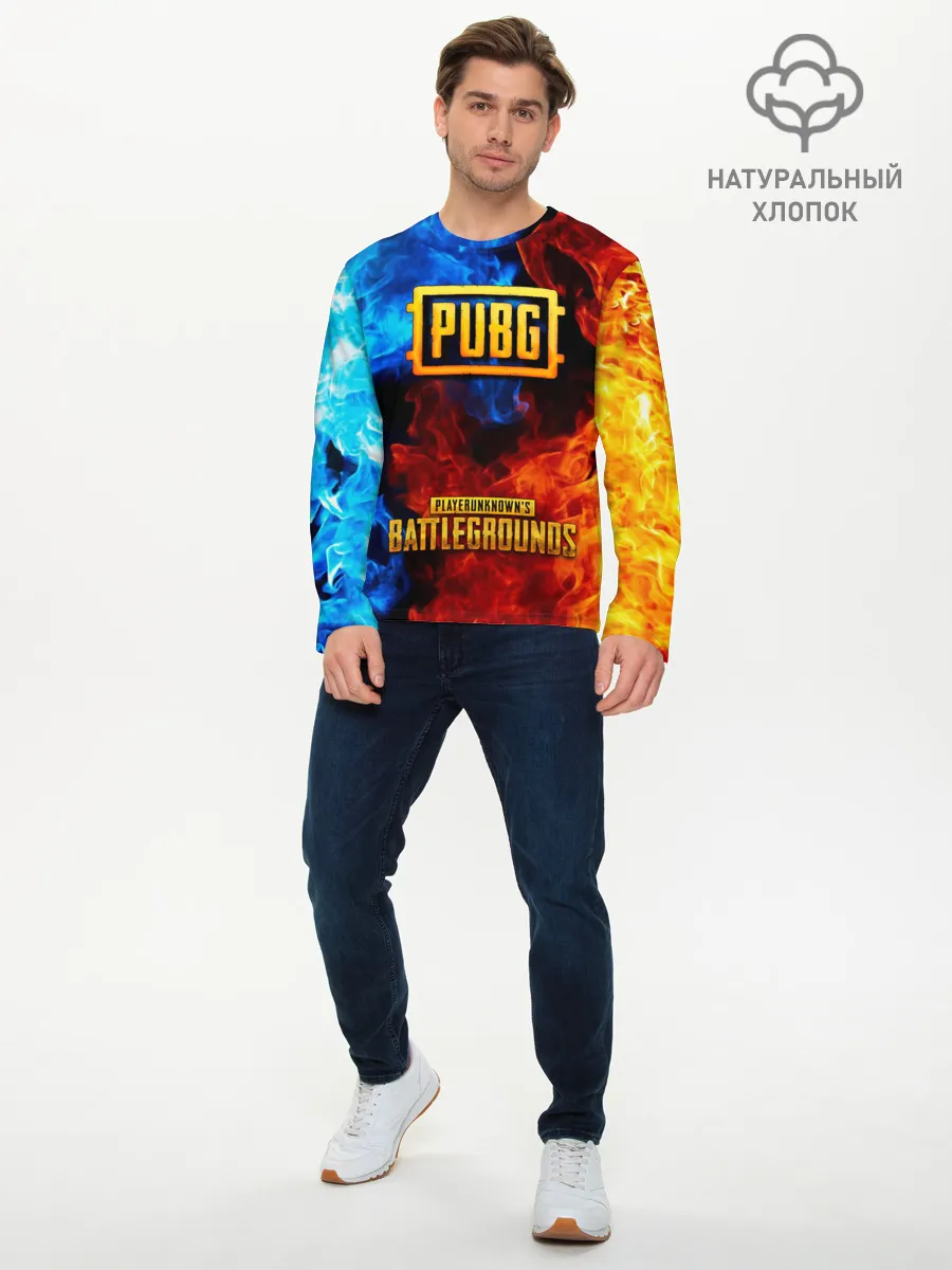 Мужской лонгслив базовый / PUBG