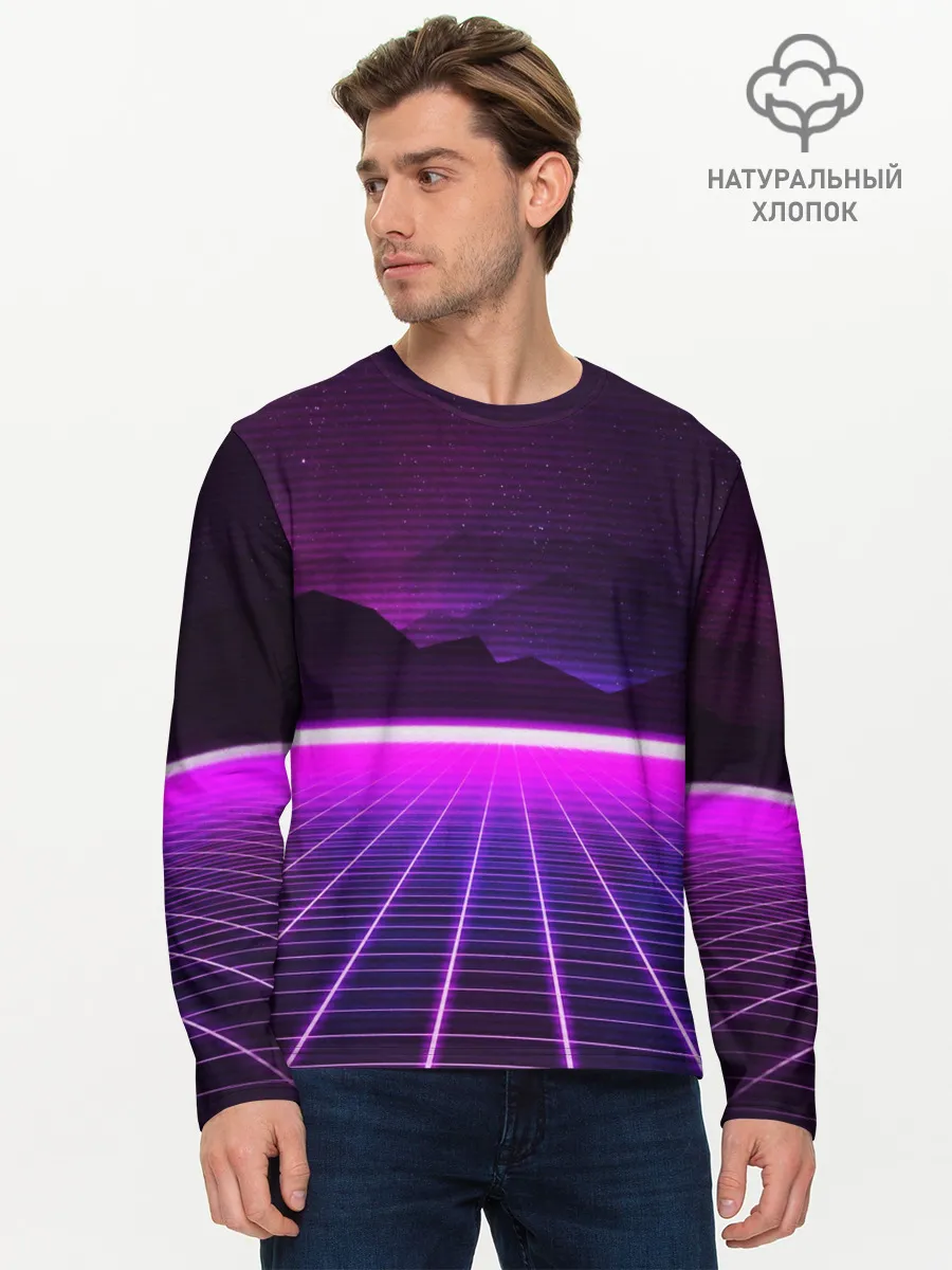 Мужской лонгслив базовый / 90 YEARS sunrise