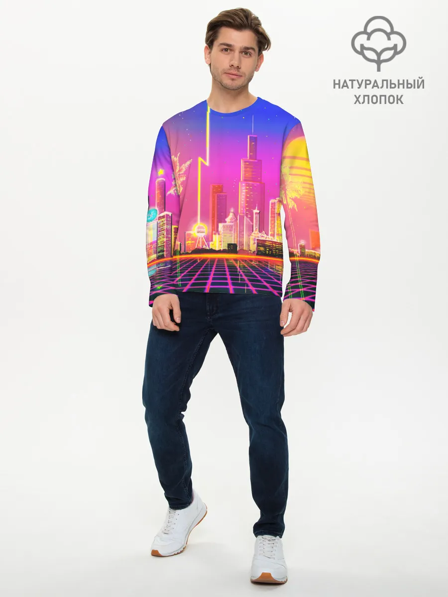 Мужской лонгслив базовый / КИБЕР ГОРОД