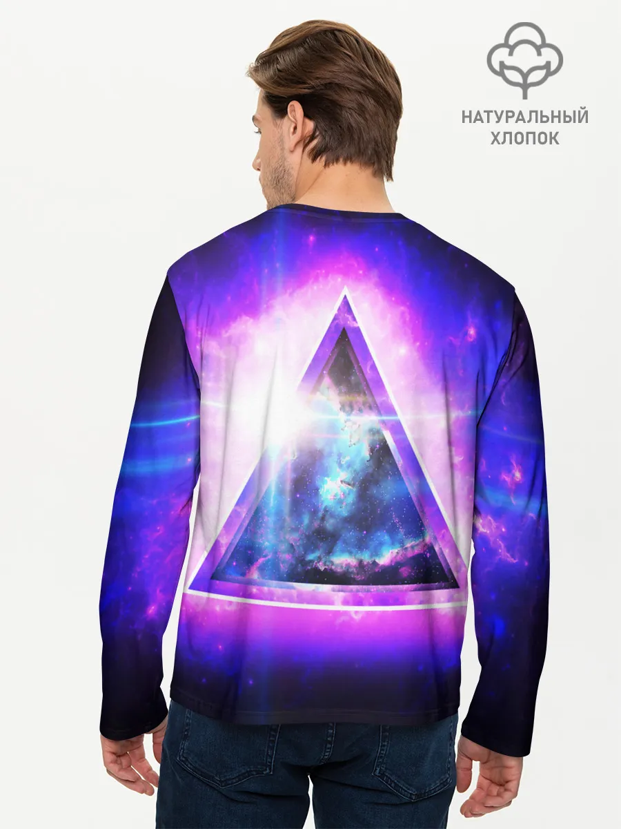 Мужской лонгслив базовый / КОСМИЧЕСКИЙ ТРЕУГОЛЬНИК