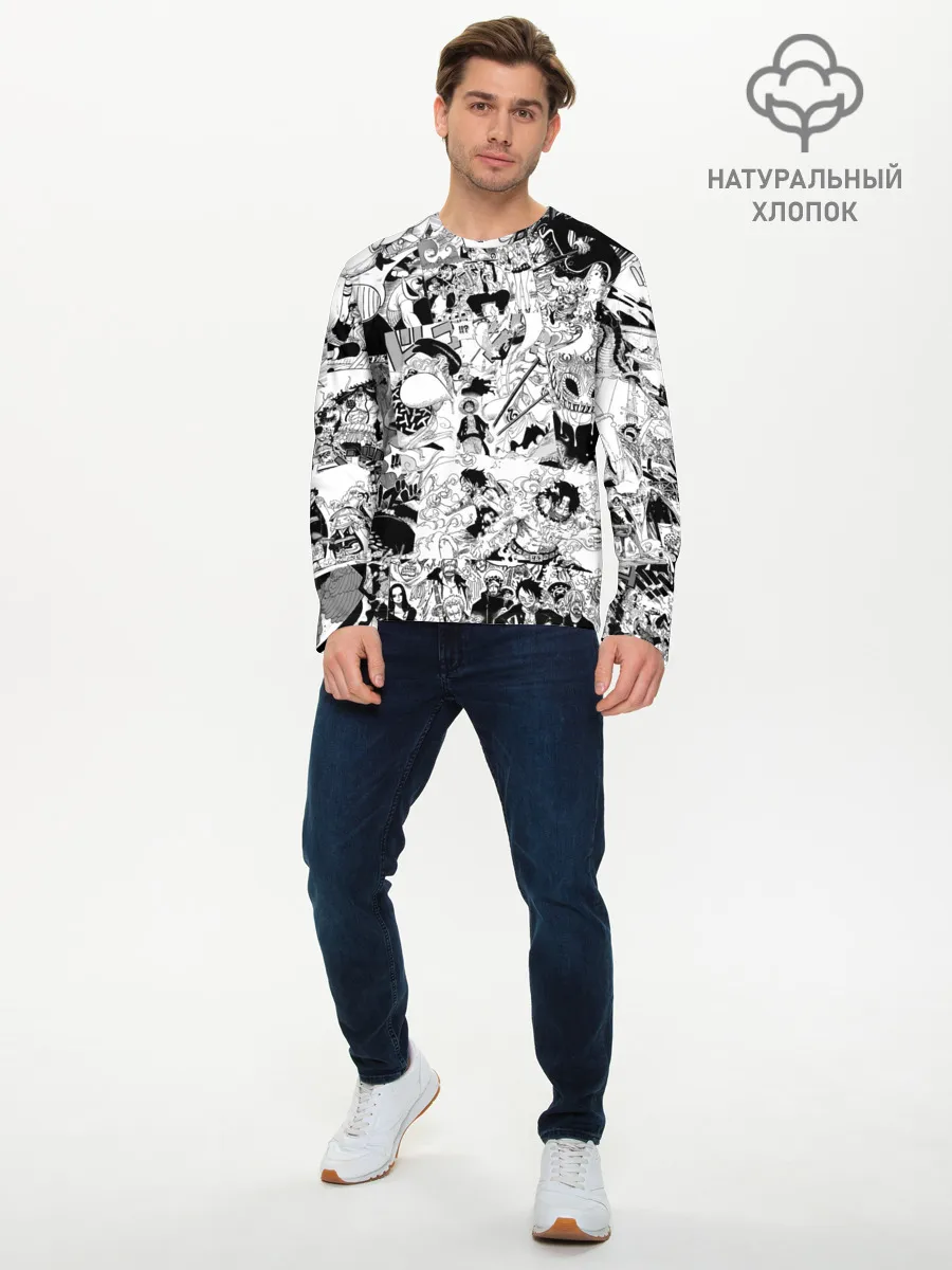 Мужской лонгслив базовый / One Piece Манга страницы