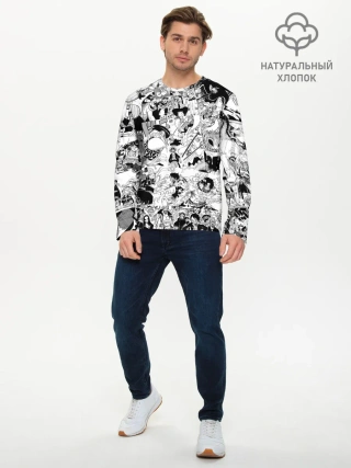 Мужской лонгслив базовый / One Piece Манга страницы