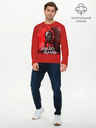 Мужской лонгслив базовый / ИГРА В КАЛЬМАРА | КВАДРАТ
