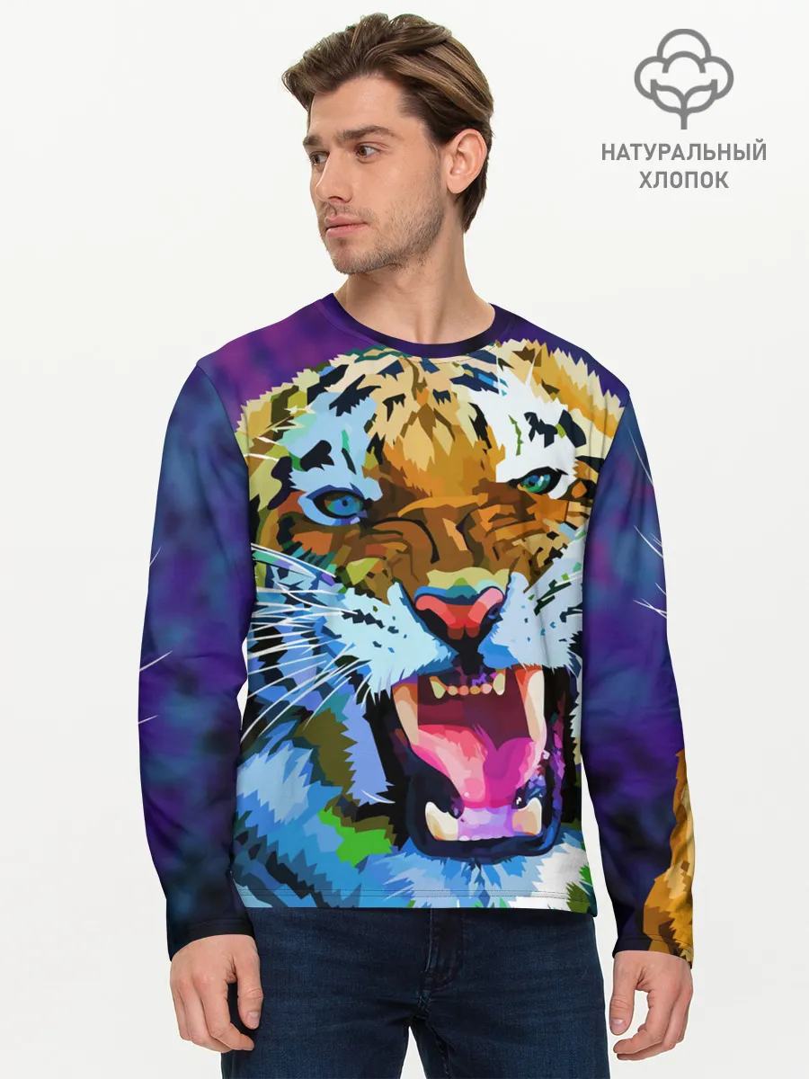 Мужской лонгслив базовый / Рычащий Шархан