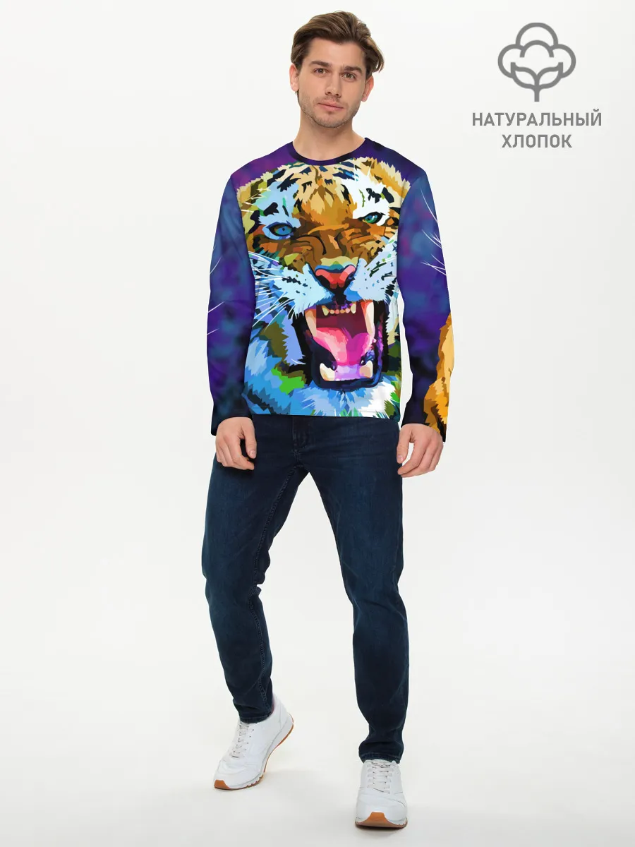 Мужской лонгслив базовый / Рычащий Шархан