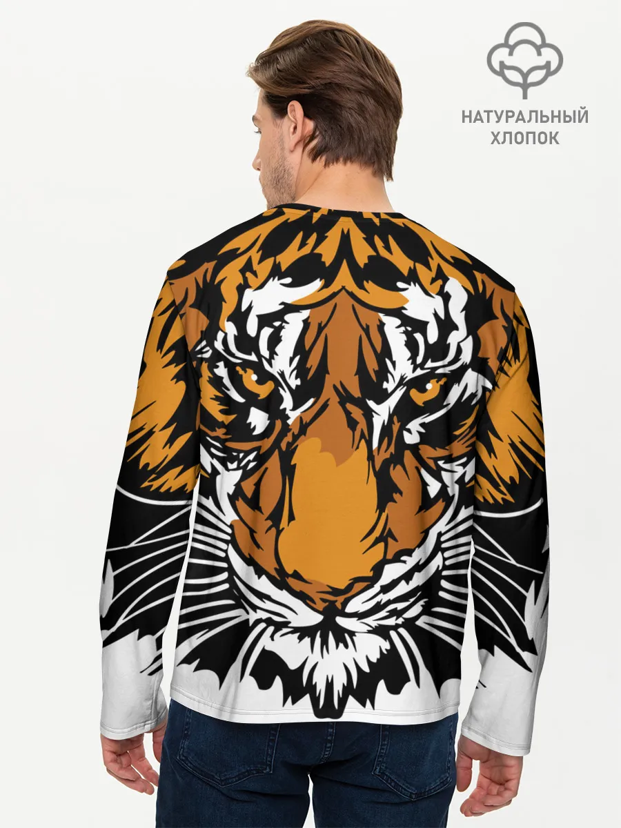 Мужской лонгслив базовый / Взгляд хозяина джунглей