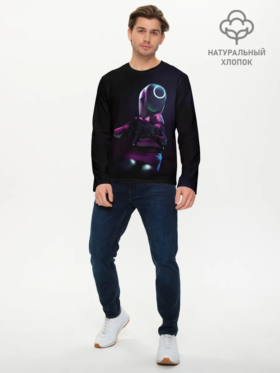 Мужской лонгслив базовый / Круг с оружием