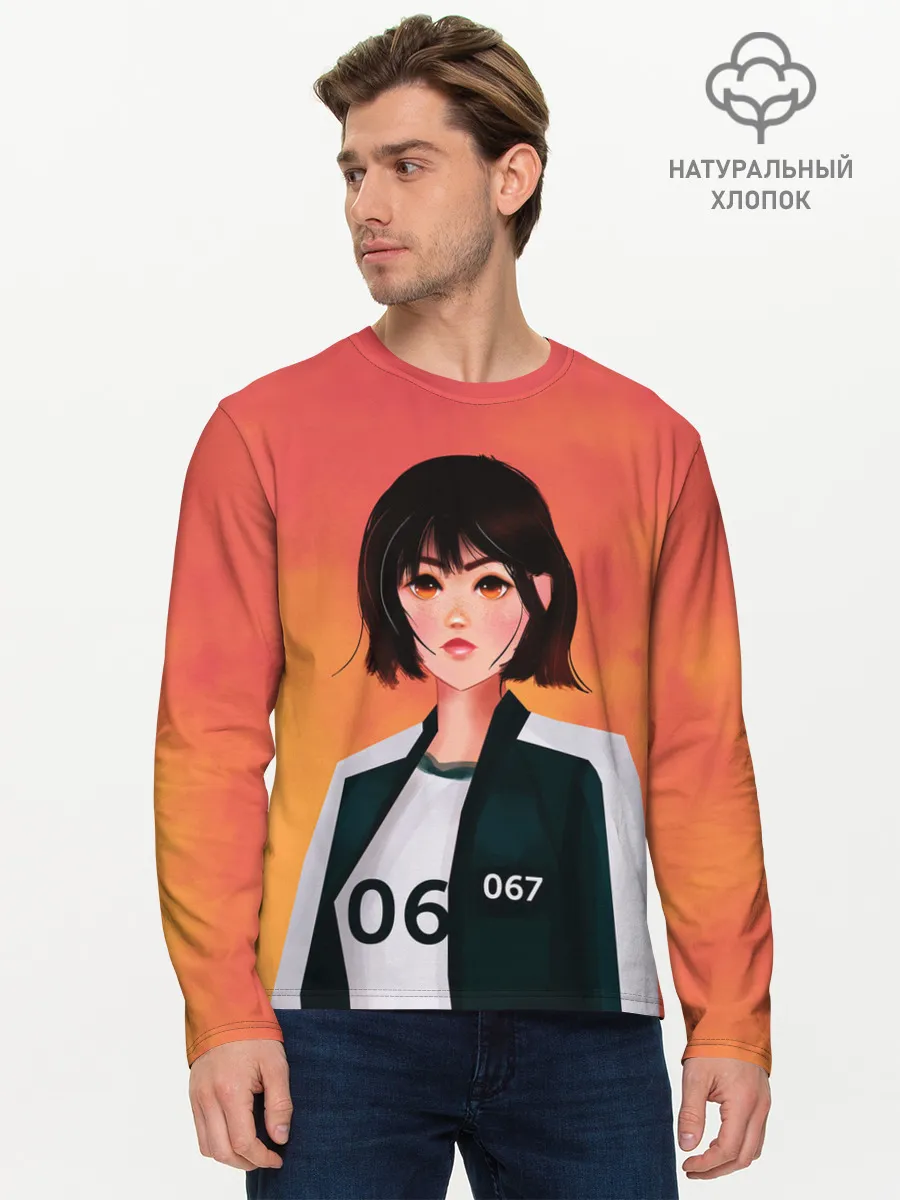 Мужской лонгслив базовый / Красавица 067