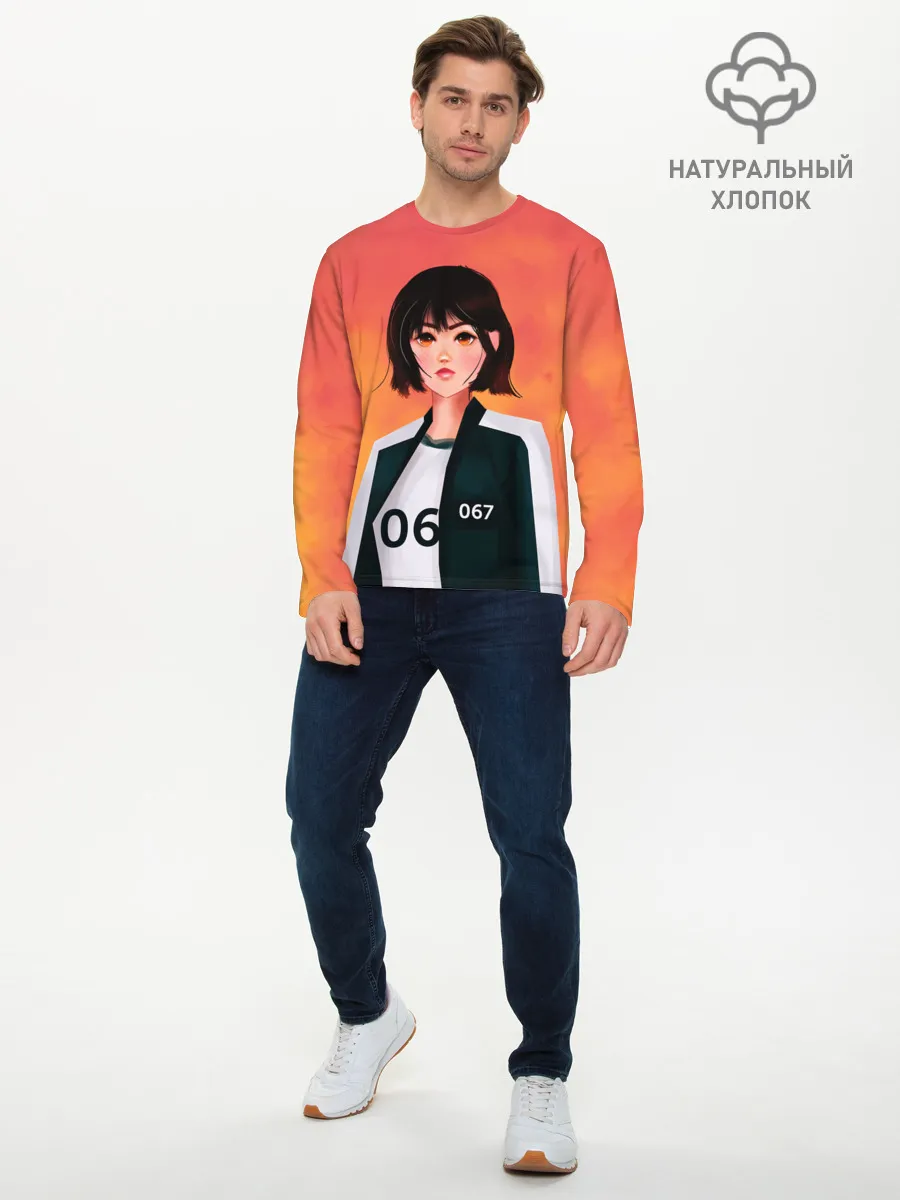 Мужской лонгслив базовый / Красавица 067