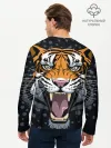 Мужской лонгслив базовый / Амурский тигр в ночи