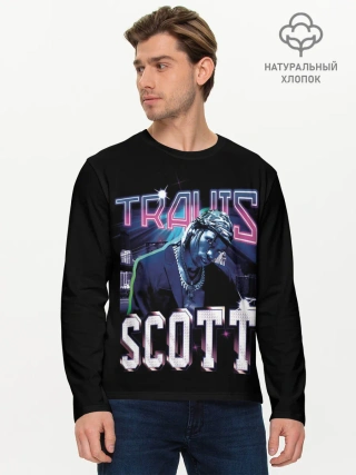 Мужской лонгслив базовый / Travis Scott RAP