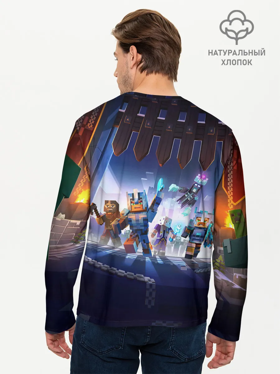 Мужской лонгслив базовый / MINECRAFT АРМИЯ КРИПЕРОВ