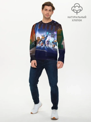 Мужской лонгслив базовый / MINECRAFT АРМИЯ КРИПЕРОВ