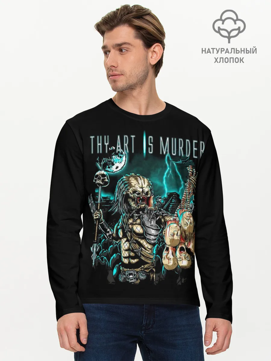 Мужской лонгслив базовый / Thy Art Is Murder - Human Target