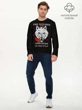 Мужской лонгслив базовый / Ведьмак: Кошмар волка