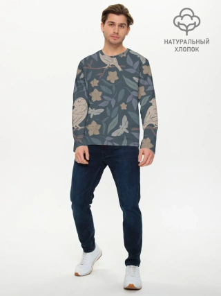 Мужской лонгслив базовый / Летняя полночь