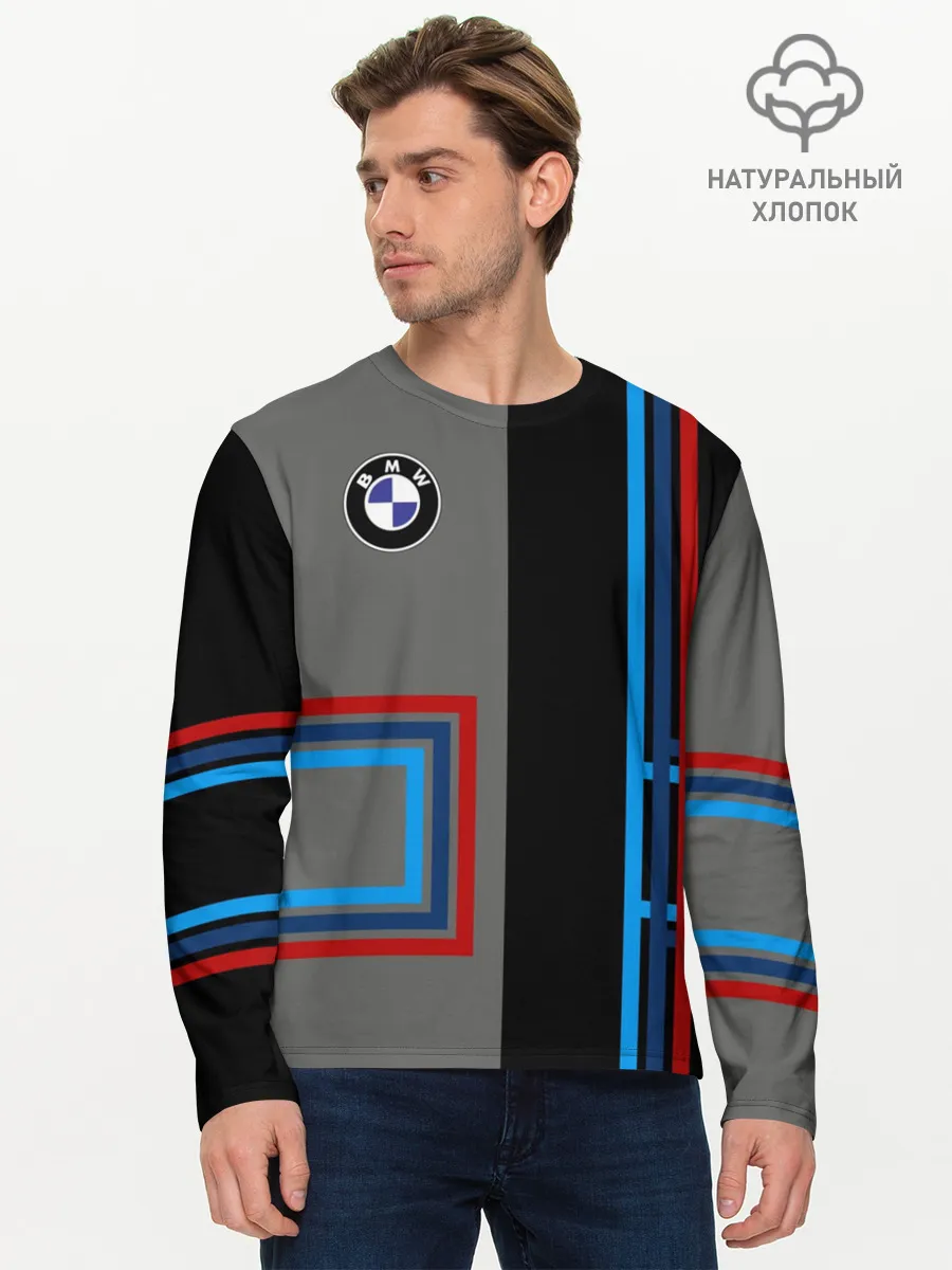 Мужской лонгслив базовый / Автомобиль BMW | БМВ