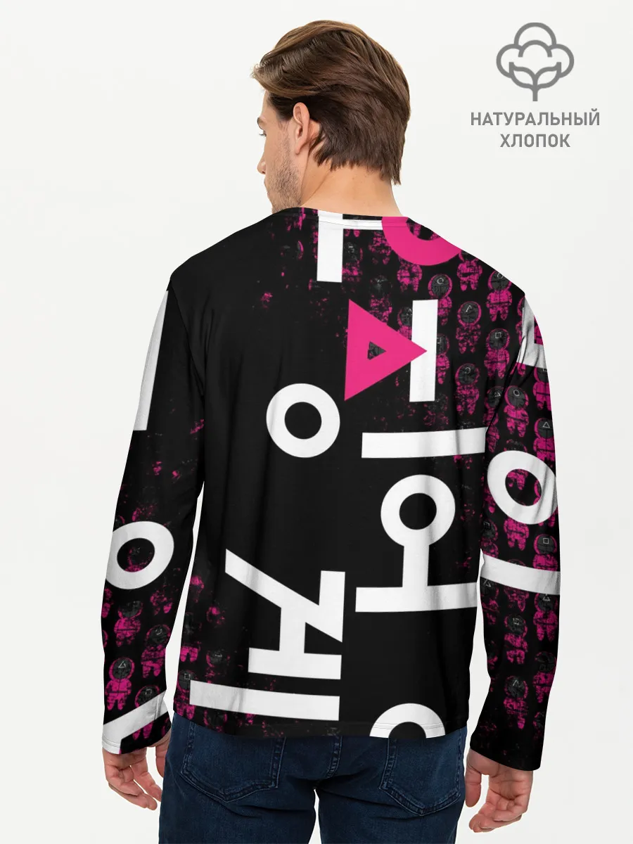 Мужской лонгслив базовый / SQUID GAME | ПАТТЕРН СТРАЖЕЙ