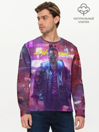 Мужской лонгслив базовый / CYBERPUNK 2077 SAMURAI, ХАОС