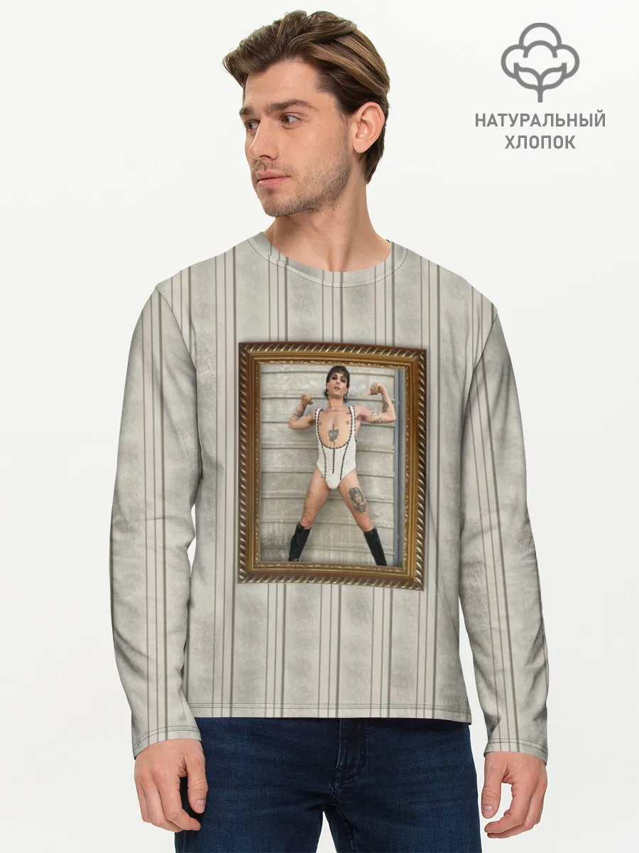 Мужской лонгслив базовый / Damiano David in swimsuit