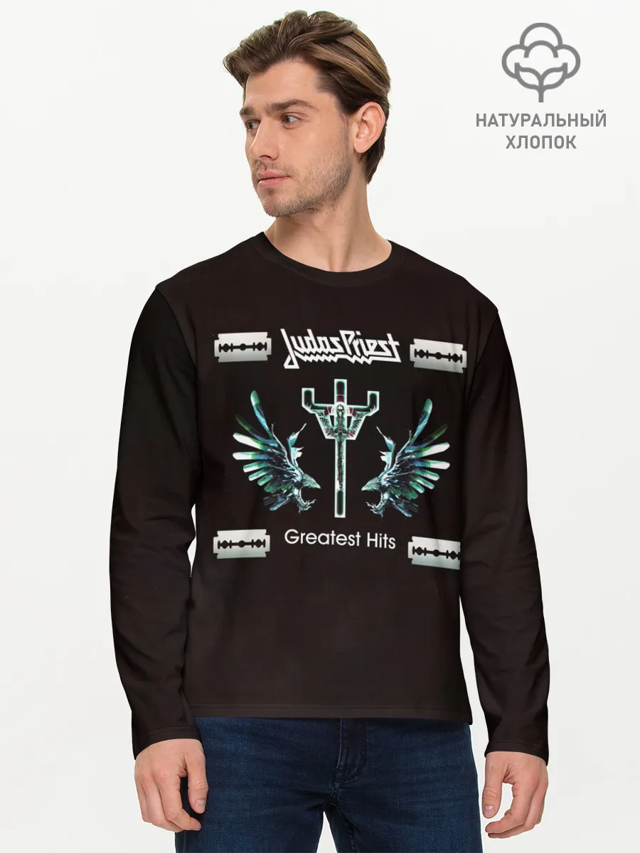 Мужской лонгслив базовый / Greatest Hits - Judas Priest